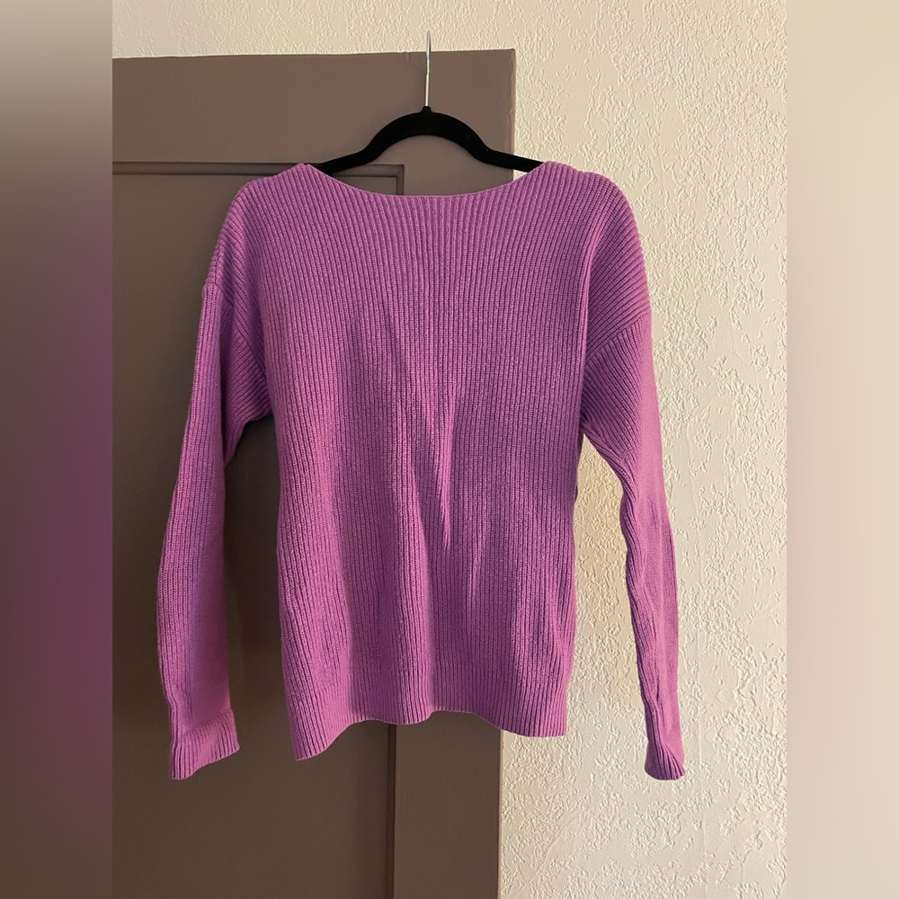 Halogen Cross Back Ribbed Sweater - Picture 3 of 3